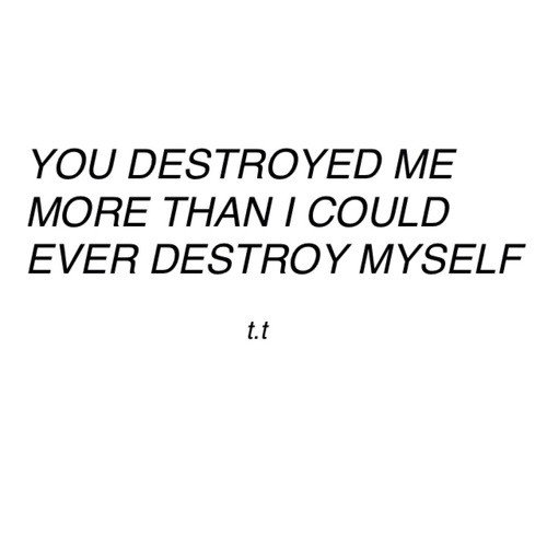 Photo by pdS with the username @pdS,  November 8, 2014 at 4:34 AM and the text says 'saleem-light:

Image via We Heart It #couple #depressed #destroy #hurt #mine #poem #poetry #sad #summer #yelling #screampoem #t.tpoems #t.tpoem - https://weheartit.com/entry/136267113/via/15820509

You did.And you dont even know it&hellip; or care'