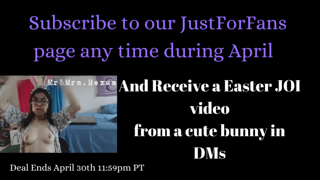 Photo by MrandmrsHexum with the username @MrandmrsHexum, who is a star user,  April 9, 2021 at 8:16 PM and the text says 'Debut party for justforfans

first 15 people to Subscribe for ONLY $1.50 
(reg. $5.00)

+ receive JOI in DMs

already have the reast of months conti qued for 
mon-wed-fri

https://justfor.fans/MrandmrsHexum?Promo=JFFdebut'