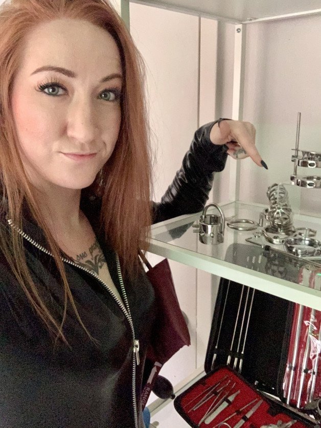 Photo by Mistress Freya Wyld with the username @FreyaWyld, who is a star user,  January 13, 2022 at 11:10 PM. The post is about the topic Male Chastity and the text says 'All cocks should be caged'
