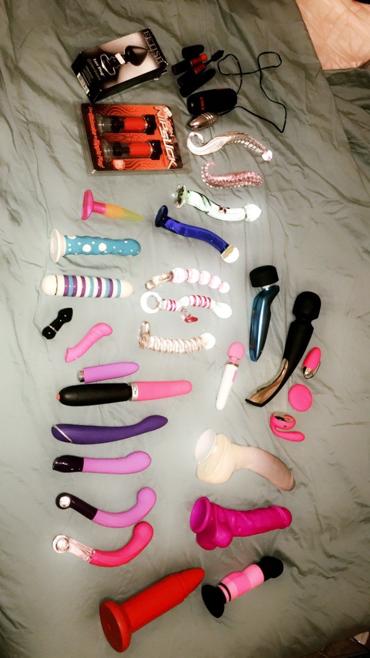 Photo by MaryLouMadison with the username @MaryLouMadison,  March 26, 2020 at 2:52 AM. The post is about the topic Sex Toys and the text says 'just a few of my favorites 😉'