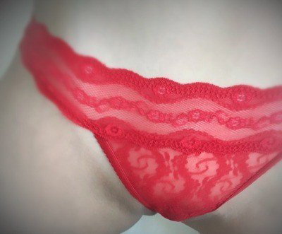 Photo by Kitten with the username @daddysirslittleslut, who is a verified user,  October 10, 2022 at 11:45 PM. The post is about the topic Panties and the text says 'i ❤️red. #daddysirslittleslut #panties'