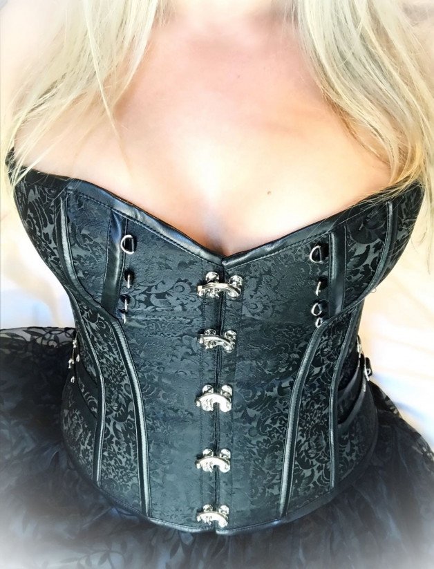 Photo by Kitten with the username @daddysirslittleslut, who is a verified user,  October 26, 2022 at 1:24 AM. The post is about the topic Corset 'n' Boobs and the text says 'Buckle up. #daddysirslittleslut'