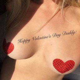 Photo by Kitten with the username @daddysirslittleslut, who is a verified user,  February 14, 2024 at 5:38 PM. The post is about the topic Boobs, Only Boobs and the text says 'Happy Valentine's Day ❤️❤️ #daddysirslittleslut'