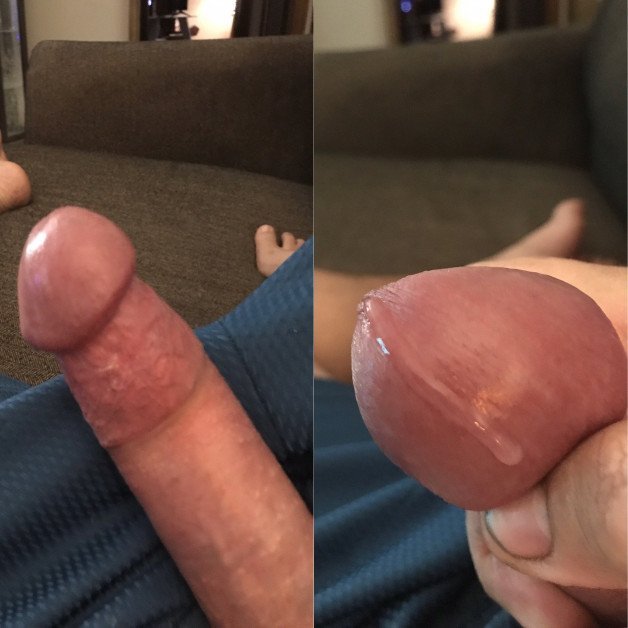 Photo by Shyguy50 with the username @Shyguy50,  May 22, 2021 at 2:15 PM. The post is about the topic Precum and the text says 'morning wood and already bubbling pre cum. who wants to play'