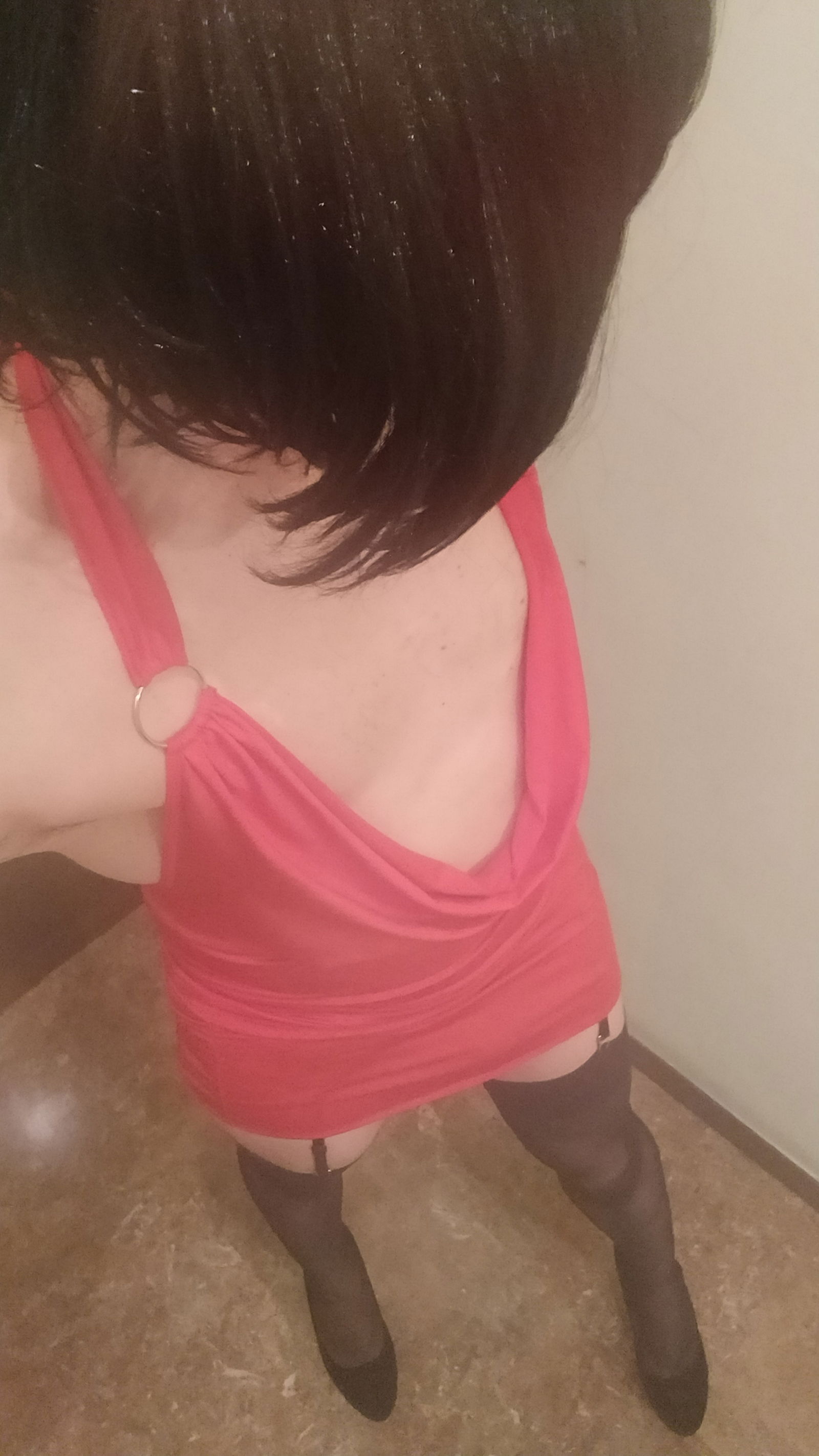 Photo by Monique C.D. with the username @MoniqueCD,  May 18, 2020 at 7:41 PM. The post is about the topic Trans and the text says 'After dressing professionally, I couldn't resist much before turning naughty...! Ready to go clubbing! ...which basically means getting fucked'