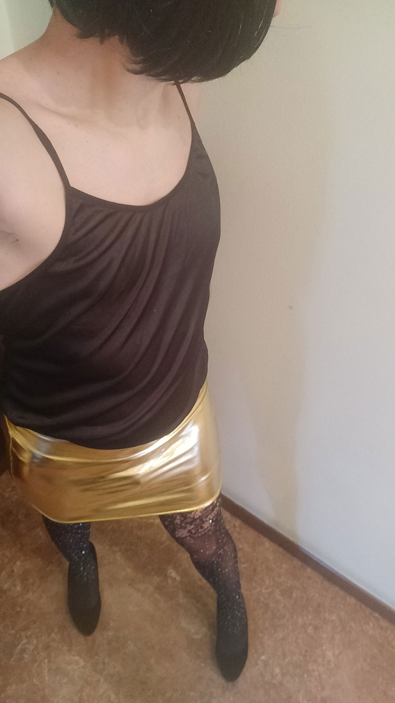 Album by Monique C.D. with the username @MoniqueCD,  July 13, 2020 at 2:39 PM. The post is about the topic Trans and the text says 'what about my new stockings?!?
...and tiny panties. 😋'