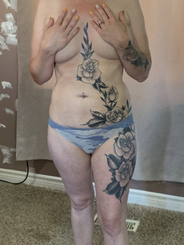 Photo by Hotwifencuckold with the username @Hotwifencuckold, who is a verified user,  August 12, 2022 at 10:12 AM and the text says 'Add to the tattoo'