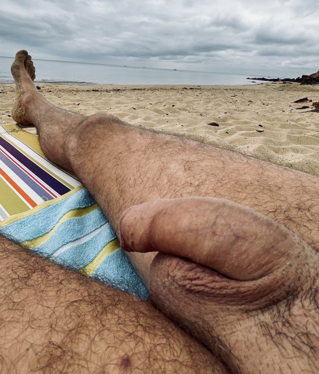 Photo by OzNudeUncut with the username @OzNudeUncut, who is a verified user,  May 20, 2022 at 9:59 PM. The post is about the topic Gay nude beach and the text says 'Gloomy start to my beach day... don't worry, thungs will soon pick up
#nude #nudebeach #beachcock'