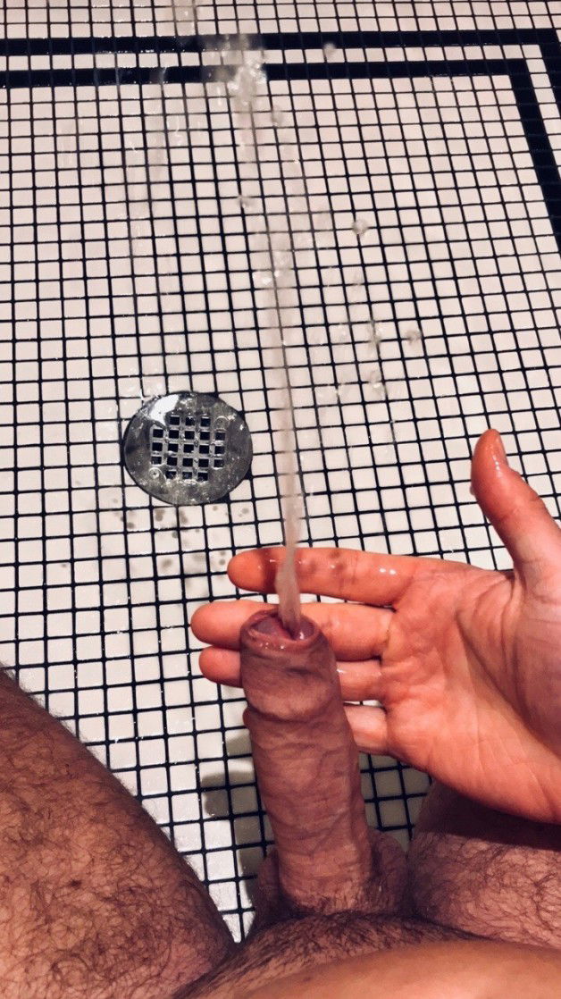 Photo by OzNudeUncut with the username @OzNudeUncut, who is a verified user,  December 9, 2018 at 10:31 PM. The post is about the topic Uncut cocks and the text says 'Pissing with my erect uncut cock
#uncut #cock #piss #pissing #erectcock #intact'