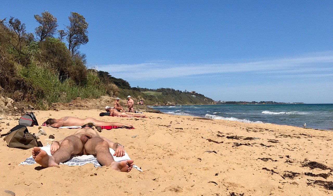 Photo by OzNudeUncut with the username @OzNudeUncut, who is a verified user,  December 10, 2018 at 2:28 PM. The post is about the topic Nude Beach and the text says 'Cocks galore at Sunnyside nude beach
#exhibitionist #nudebeach #sunnysidenudebeach'