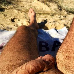 Photo by OzNudeUncut with the username @OzNudeUncut, who is a verified user,  April 28, 2022 at 12:56 AM. The post is about the topic Nude Beach and the text says 'That's enjoyment all over me
#cum #uncutcock #gaynudebeach'