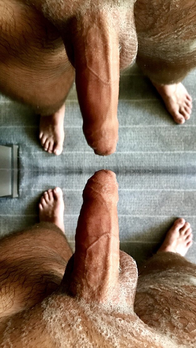 Photo by OzNudeUncut with the username @OzNudeUncut, who is a verified user,  April 24, 2022 at 8:39 PM. The post is about the topic Veiny Cock and the text says 'Twin cocks'