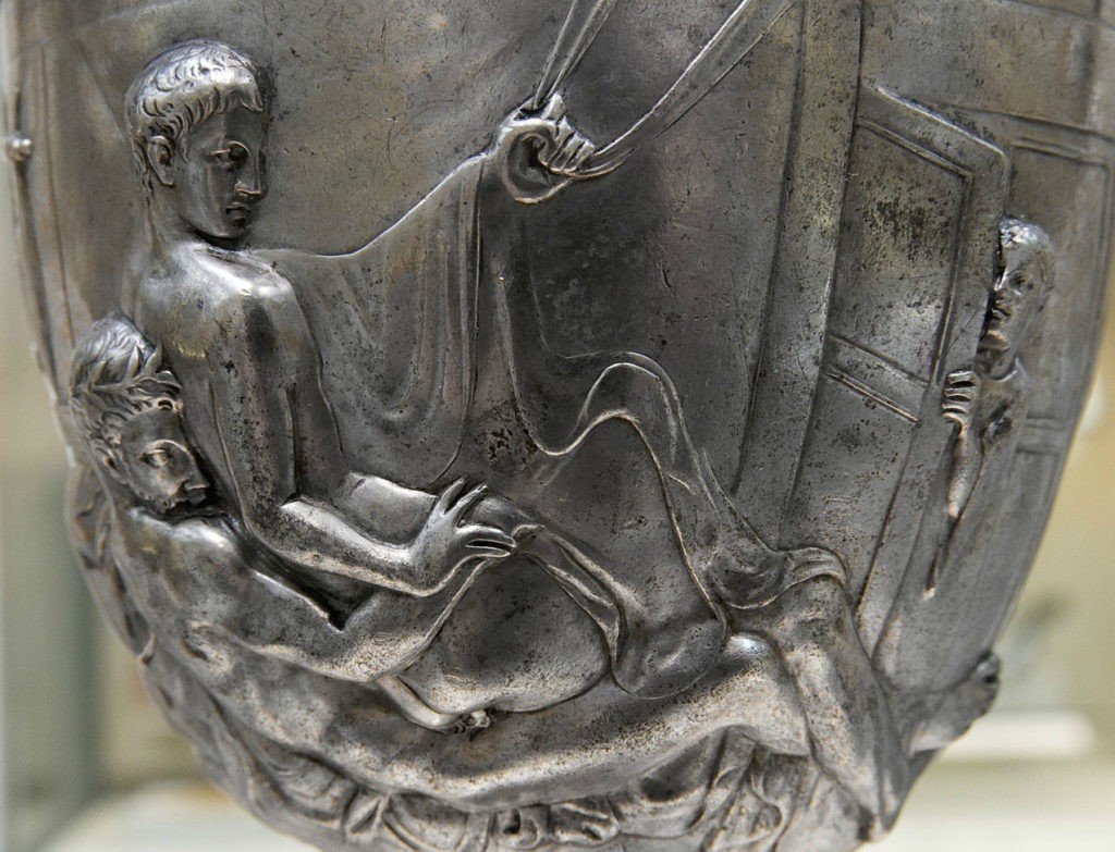Photo by BuffaloRun with the username @BuffaloRun,  March 24, 2020 at 1:37 AM. The post is about the topic Gay History and the text says 'The ancient Roman Warren Cup showed two dudes fucking'