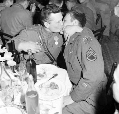 Watch the Photo by BuffaloRun with the username @BuffaloRun, posted on March 24, 2020. The post is about the topic Gay Vintage. and the text says 'These boys got through the war just fine'