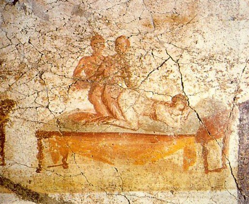 Photo by BuffaloRun with the username @BuffaloRun,  March 23, 2020 at 9:20 AM. The post is about the topic Gay History and the text says 'When all the Pompeii erotic art was found in the 1860, Victorians were as shocked as Pompeii elitists. Conservatives somehow imagine,  if it's hidden or not talked about,  it doesn't exist'
