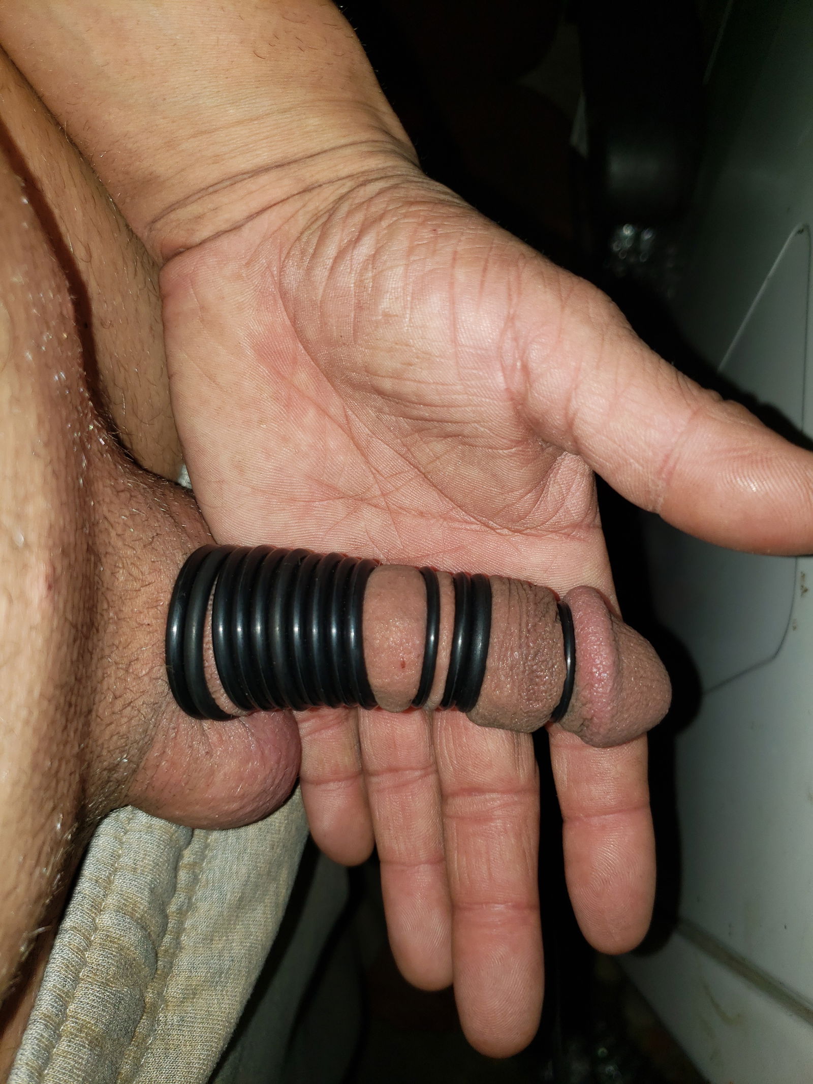 Album by Cock&balls tied with the username @Cock-balls-tied,  April 11, 2020 at 1:37 PM. The post is about the topic Cock and Ball Bondage and the text says 'high and unsupervised   sometime i get cared away  lol'