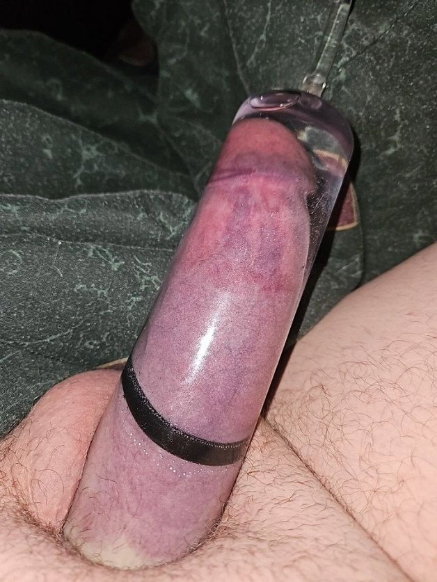 Photo by Camocock41 with the username @Camocock41, who is a verified user,  February 25, 2024 at 4:55 PM. The post is about the topic Vacuum Pumping and the text says '#pumping that #cock 🥵🥵🥵'