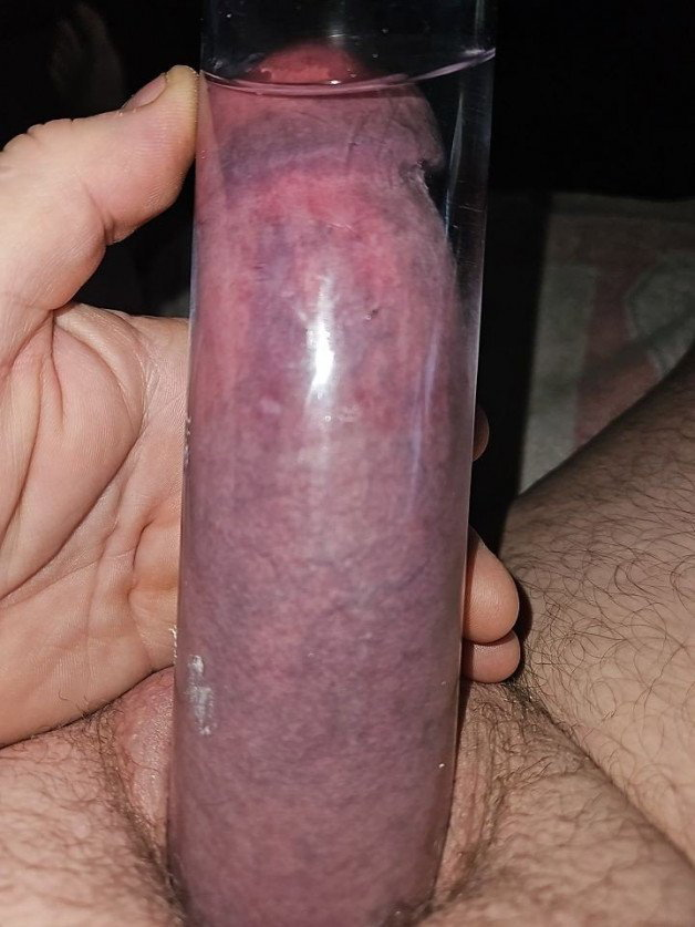 Photo by Camocock41 with the username @Camocock41, who is a verified user,  March 7, 2024 at 5:12 PM. The post is about the topic Vacuum Pumping and the text says 'current situation.   #pumping 🥵🥵🥵'