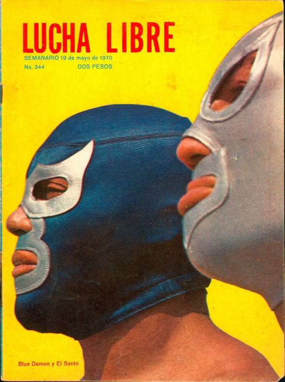 Photo by TemporaryBreak with the username @TemporaryBreak,  June 27, 2013 at 8:05 PM and the text says 'adultcrash:

elalburero:

Blue Demon y El Santo

gentlemen, put on your masks and let the dance begin…'