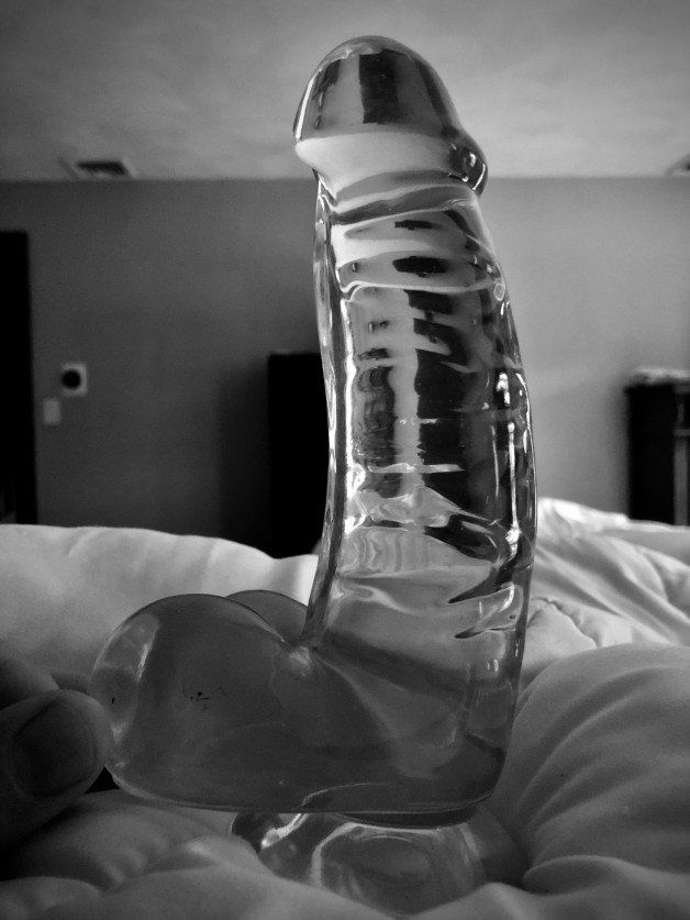 Photo by FJT2018 with the username @FJT2018,  July 5, 2021 at 11:23 PM. The post is about the topic Suction dildos and the text says 'crystal clear delight. ready to be ridden'