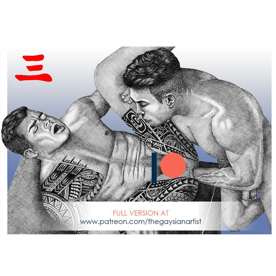 Photo by thegaysianartist with the username @thegaysianartist, who is a verified user,  May 13, 2020 at 8:19 AM. The post is about the topic Gay Fisting and the text says 'Fisting 3: Preview.

Join me on Patreon to see the full version and more than 70 uncensored original works!'