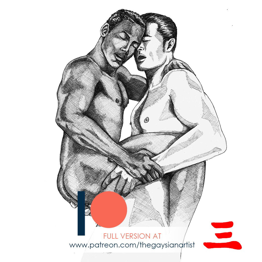 Photo by thegaysianartist with the username @thegaysianartist, who is a verified user,  June 24, 2020 at 12:09 PM. The post is about the topic GayExTumblr and the text says 'Sodomy 2: Preview.

Join me on Patreon to see the full version and more than 70 uncensored original works!'