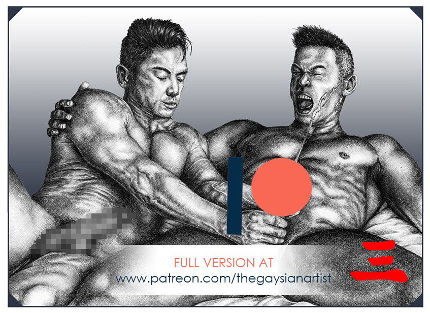 Photo by thegaysianartist with the username @thegaysianartist, who is a verified user,  May 14, 2020 at 1:18 PM. The post is about the topic GayExTumblr and the text says 'Ejaculation 3: Preview.

Join me on Patreon to see the full version and more than 70 uncensored original works!'