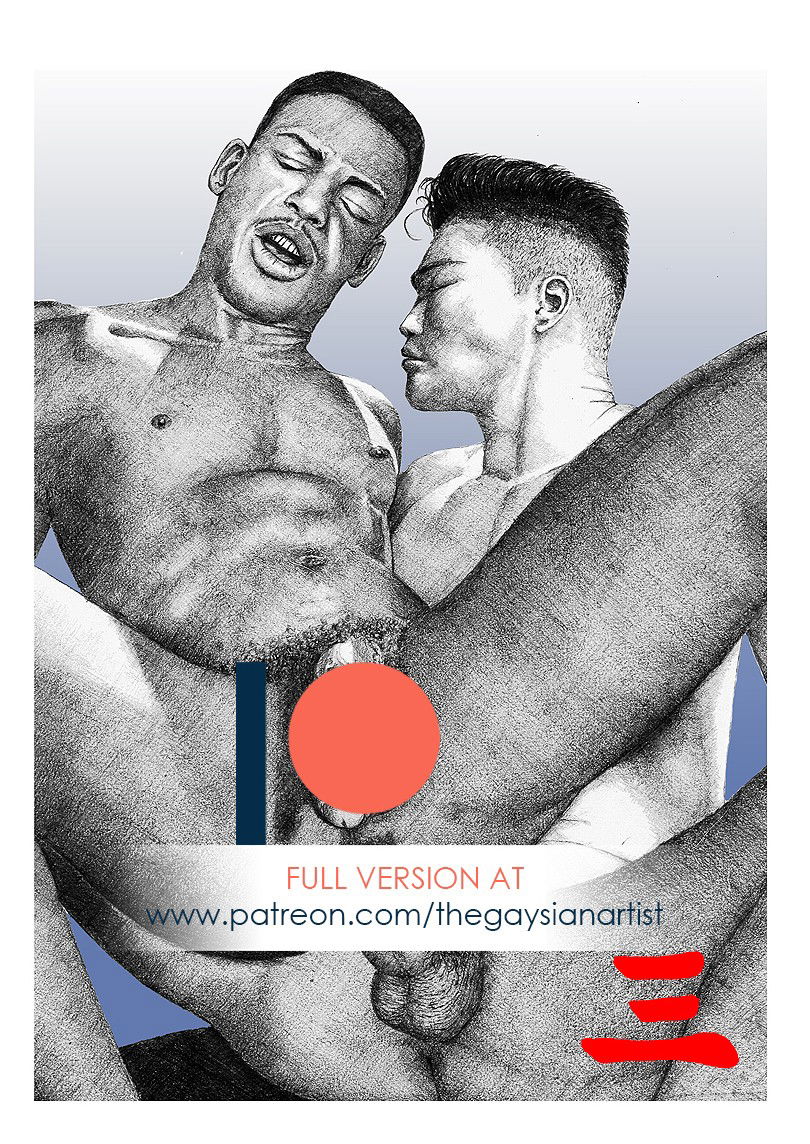 Photo by thegaysianartist with the username @thegaysianartist, who is a verified user,  June 12, 2020 at 11:31 AM. The post is about the topic GayExTumblr and the text says 'Sodomy 6: Preview.

Join me on Patreon to see the full version and more than 70 uncensored original works!'