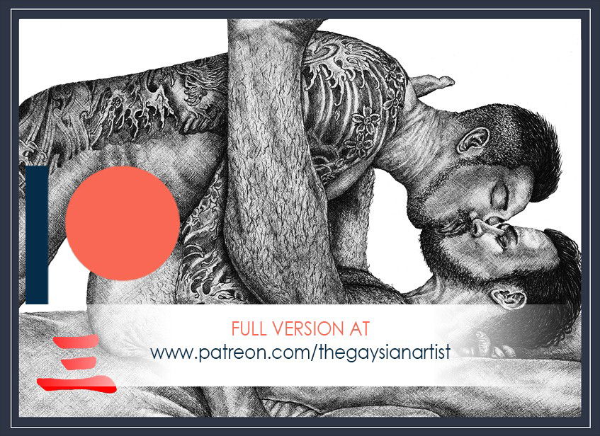 Photo by thegaysianartist with the username @thegaysianartist, who is a verified user,  July 13, 2020 at 5:22 PM. The post is about the topic Gay and the text says 'Sodomy 12: Preview.

Join me on Patreon to see the full version and more than 70 uncensored original works!'