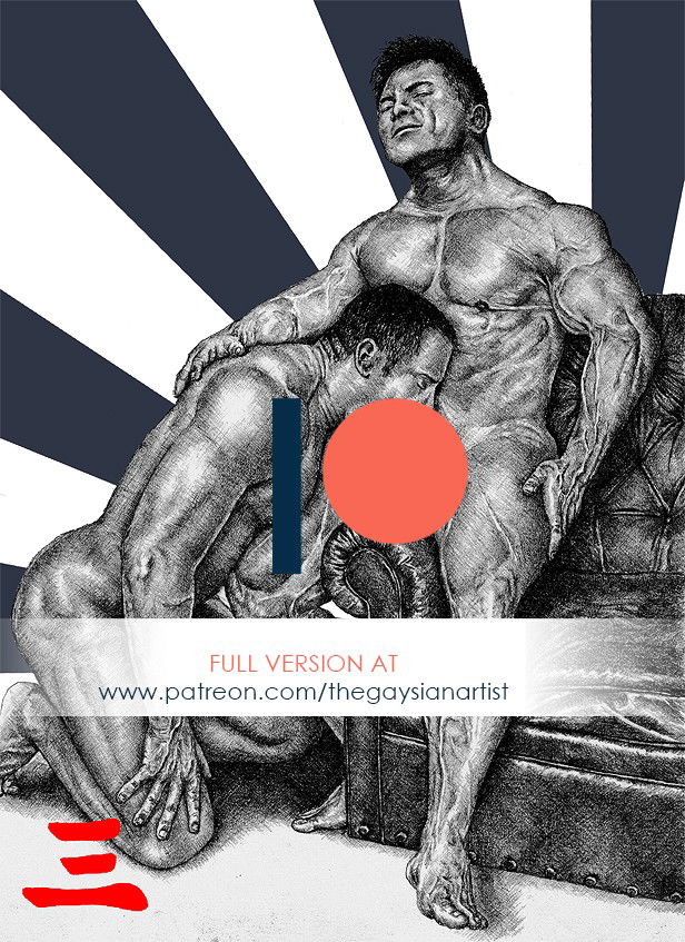 Photo by thegaysianartist with the username @thegaysianartist, who is a verified user,  June 4, 2020 at 8:39 AM. The post is about the topic GayExTumblr and the text says 'Fellatio 7: Preview.

Join me on Patreon to see the full version and more than 70 uncensored original works!'