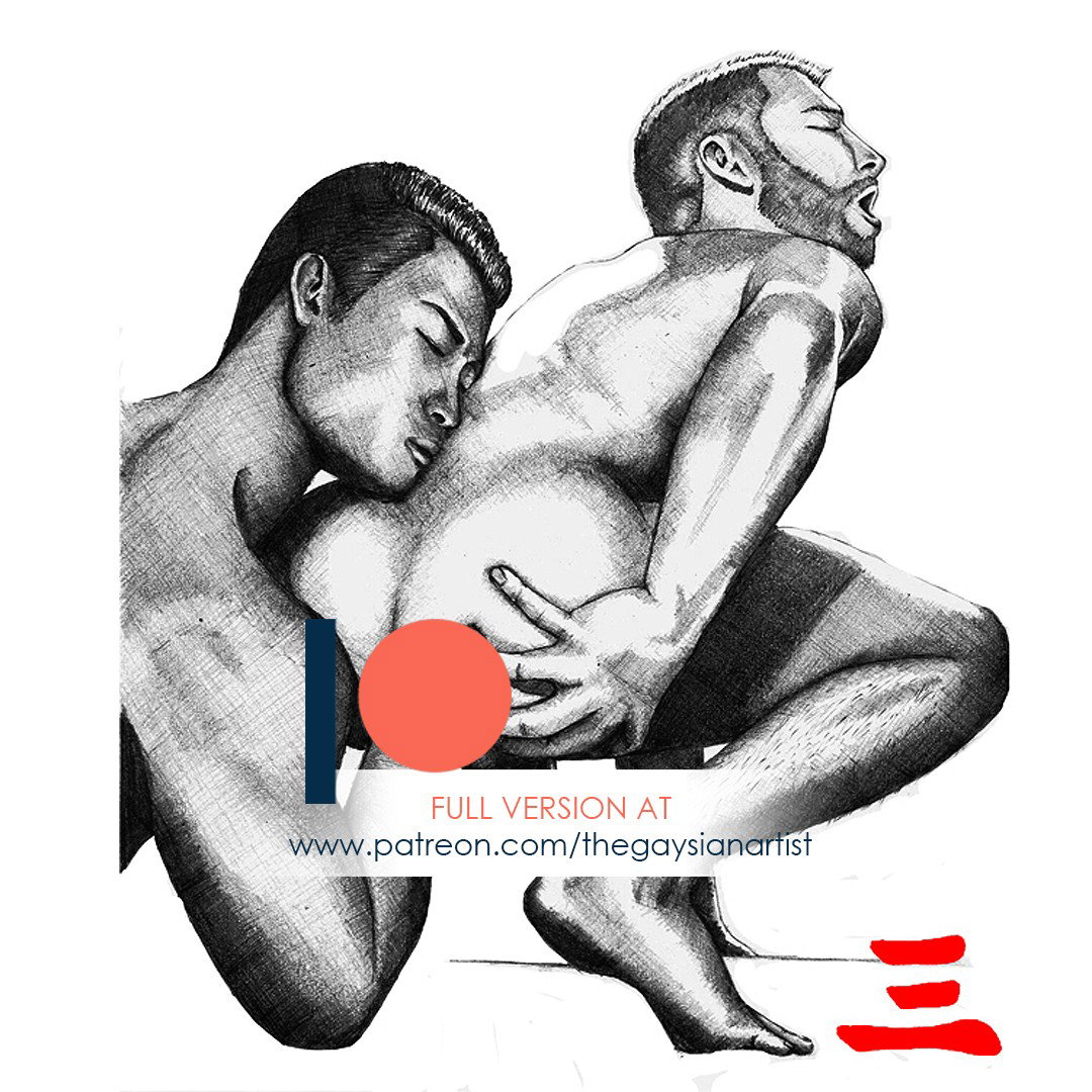 Photo by thegaysianartist with the username @thegaysianartist, who is a verified user,  June 17, 2020 at 1:01 PM. The post is about the topic Gay Fisting and the text says 'Fisting 2: Preview.

Join me on Patreon to see the full version and more than 70 uncensored original works!'