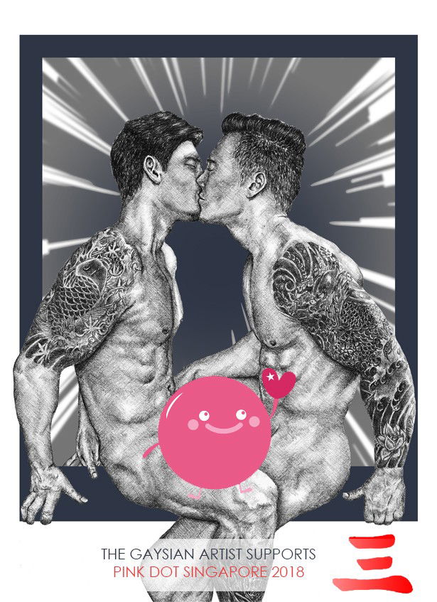 Photo by thegaysianartist with the username @thegaysianartist, who is a verified user,  June 5, 2020 at 2:16 PM. The post is about the topic GayExTumblr and the text says 'Kissing 1: Preview.

Join me on Patreon to see the full version and more than 70 uncensored original works!'