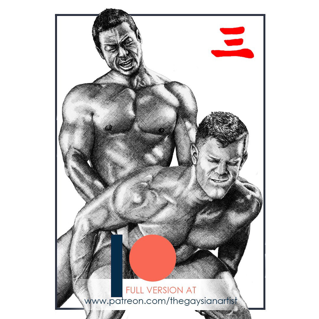 Photo by thegaysianartist with the username @thegaysianartist, who is a verified user,  May 15, 2020 at 3:01 PM. The post is about the topic Gay Bareback and the text says 'Sodomy 5: Preview.

Join me on Patreon to see the full version and more than 70 uncensored original works!'