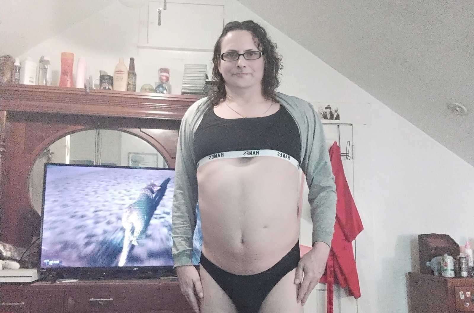 Photo by Jamie with the username @Jaimeakadj-beowulf, who is a verified user,  April 9, 2024 at 7:33 PM and the text says '#crossdresser #bisexual #sissy #horny #ohio'