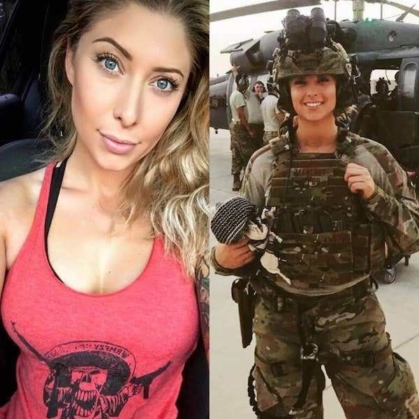 Photo by PolyBiGuy169 with the username @PolyBiGuy169,  May 15, 2021 at 4:33 PM. The post is about the topic Sexy Women in Military Uniforms and the text says 'Sexy is an understatement!'