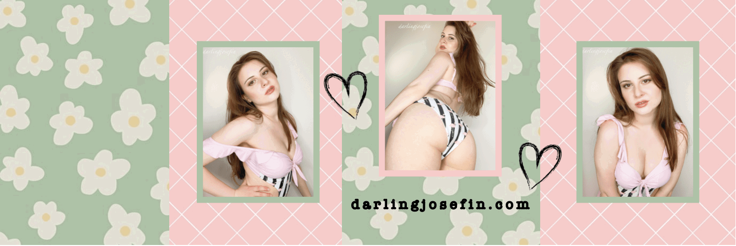 Album by Darling Josefin with the username @darlingjosefin, who is a star user,  September 19, 2022 at 4:53 PM and the text says 'I got kicked off of Twitter for this profile picture and/or this header lol. I'm so sexy that even these modest photos violate the TOS bahaha'