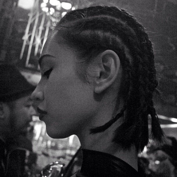 Photo by Bugger099 with the username @Bugger099,  January 6, 2016 at 1:07 AM and the text says 'cyberrghetto:

 cyberspace princess 
 #hair  #black  #and  #white  #fashion  #braids'