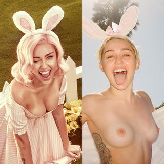 Photo by Perceval23 with the username @Perceval23,  April 4, 2021 at 4:39 PM. The post is about the topic Nude Celebrity and the text says 'Miley Cyrus
Happy Easter'