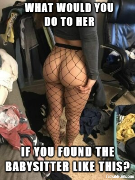 Photo by (What would you do?) with the username @durb,  April 23, 2020 at 8:09 PM. The post is about the topic Ass and the text says 'Perfect ass on this hot babysitter'