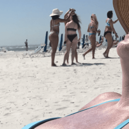 Photo by Explorerman with the username @Explorerman,  March 19, 2021 at 1:24 PM. The post is about the topic Beach and Nudist Girls and the text says 'Big titty milf wife flaunting her DDs in front of all the 20 something spring breakers'