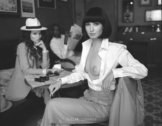 Photo by nudes-des-artiste with the username @nudes-des-artiste,  May 9, 2020 at 7:35 PM. The post is about the topic One Tit Out and the text says 'Viktoria was always welcome in the cafe…

#artistic #onetitout #nicetits #food'