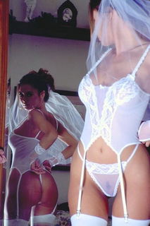 Photo by nudes-des-artiste with the username @nudes-des-artiste,  March 8, 2020 at 11:43 PM. The post is about the topic Wedding and Bride and the text says '"I wonder if the butt plug will show to much during the ceremony..."

#bride #lingerie #seethrough'