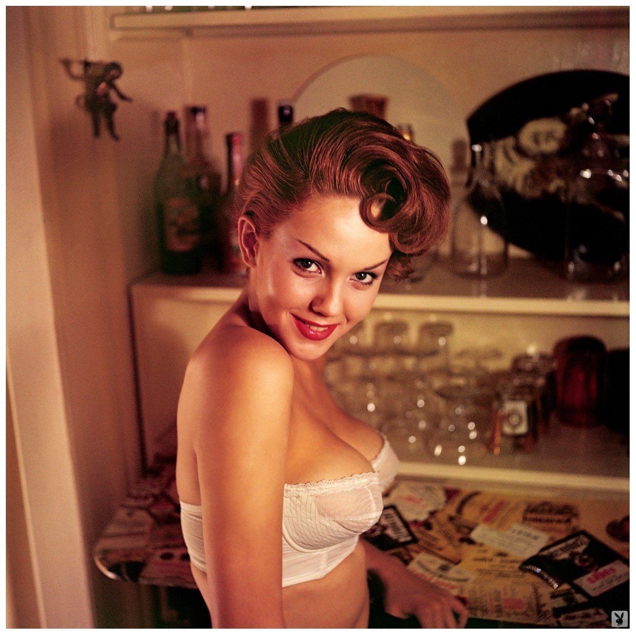 Photo by nudes-des-artiste with the username @nudes-des-artiste,  March 16, 2020 at 12:51 PM. The post is about the topic Beautiful Redheads and the text says 'Colleen Farrington is Diane Lane’s mother! Fantastic body, beautiful face - the whole package. This is a shot from her October 1957 PMOM pictorial, which displays her ample cleavage wonderfully. She has a very striking face. Wow.

#ColleenFarrington..'