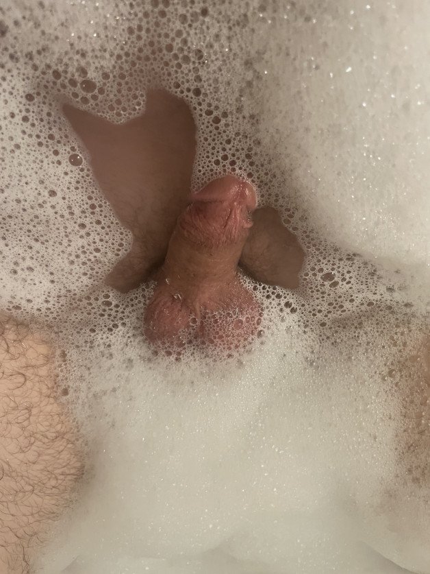 Photo by Hornyguy29 with the username @Hornyguy29, who is a verified user,  August 9, 2022 at 8:15 PM. The post is about the topic Small Cocks and the text says 'So small when its soft, but still gonna enjoy this bath!    #hg29'