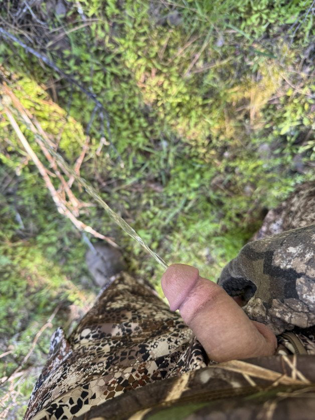 Photo by Hornyguy29 with the username @Hornyguy29, who is a verified user,  April 27, 2024 at 2:09 AM. The post is about the topic Sexy Hunters and the text says 'Mid hunt piss! #hg29'