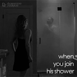 Shared Photo by dailylust with the username @dailylust,  October 18, 2020 at 6:51 AM. The post is about the topic Ourlist and the text says 'care to join me in the shower ?'