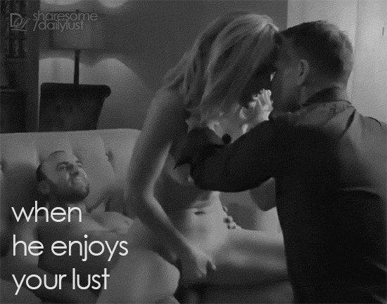 Photo by dailylust with the username @dailylust,  November 10, 2021 at 6:34 AM. The post is about the topic Daily Lust and the text says '#enjoysmylust #watching #wifeshare #hotwife #fucking #kiss #couples #experimenting #dailylust'