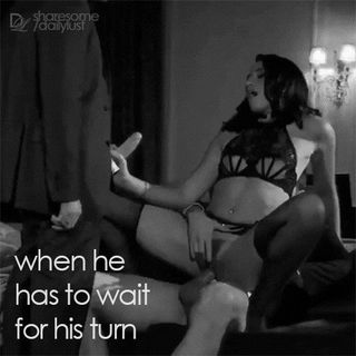 Photo by dailylust with the username @dailylust,  December 13, 2022 at 12:06 PM. The post is about the topic Daily Lust and the text says '#waitforhisturn #threesome #mmf #riding #stroking #couples #experimenting #dailylust'