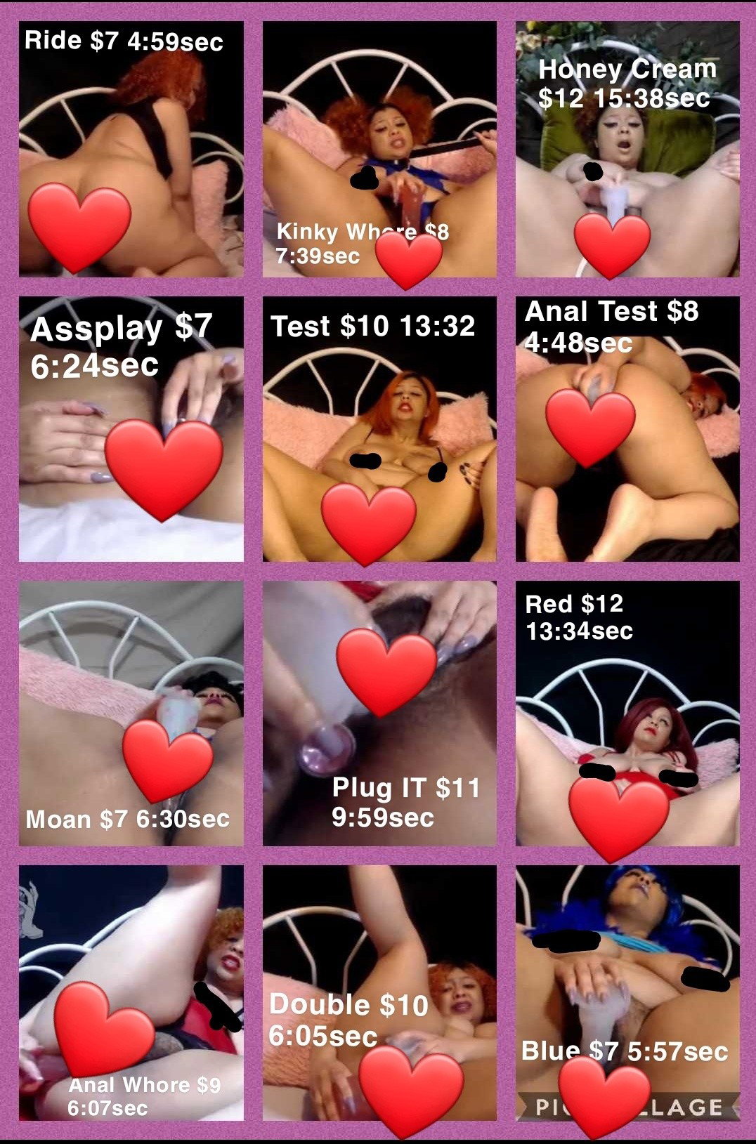 Photo by Mistresssiren1 with the username @Mistresssiren1, who is a star user,  May 12, 2020 at 8:15 AM and the text says 'All of my premium videos i have for sale 😘

Pick your poison 👄💦👅
DM me your choice after payment💅🏽 
$crystalsiren 
#SexSymbolOfTheGalaxy #Cyberhoe #EWhore #Creamer #Anal #Slut #HairyPussy #Thick #BigTits'