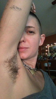 Photo by Abigail Dupree with the username @SensualPain, who is a star user,  December 7, 2018 at 2:36 AM. The post is about the topic Hairy Armpits and the text says 'Abigail Dupree
http://sensualpain.com
#hairy'